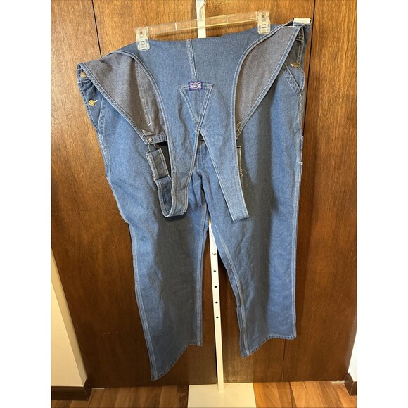 NEW BIG SMITH Bib Overalls Cotton Blue Denim Farm 50X 30 Relaxed Fit W/Tags ?vtg - Picture 6 of 6